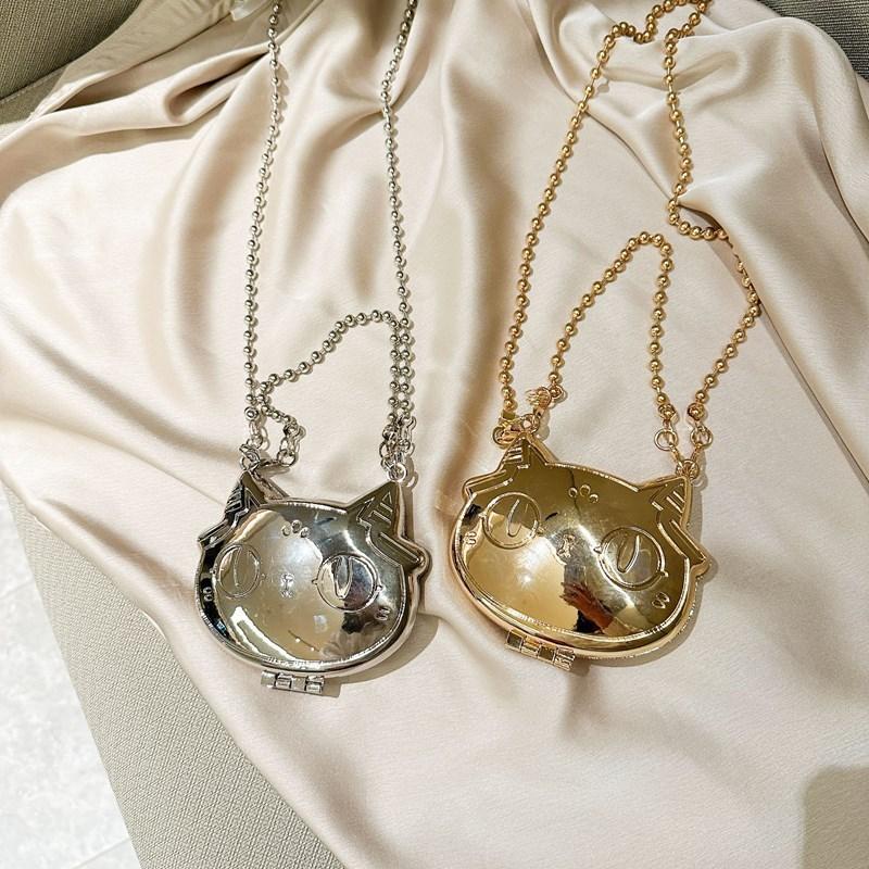 Mini Cartoon Alloy Small Bag For Girls With Cat Appearance Design And Chain Strap For Daily Use