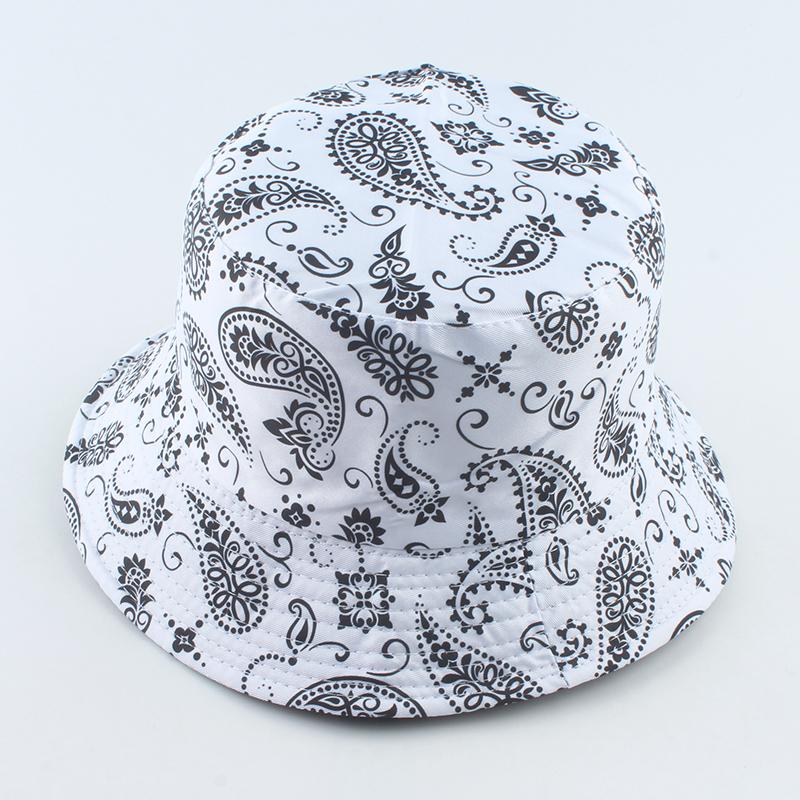 Herren Damen Fischerhut Vintage Print Eimerhut Wende Bob Hut Damen Retro Hip Hop Kappe Gorros
