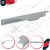 Kotarbau® Modern Aluminum Silver Edge Furniture Handle 192 / 212 Mm Set Of 6