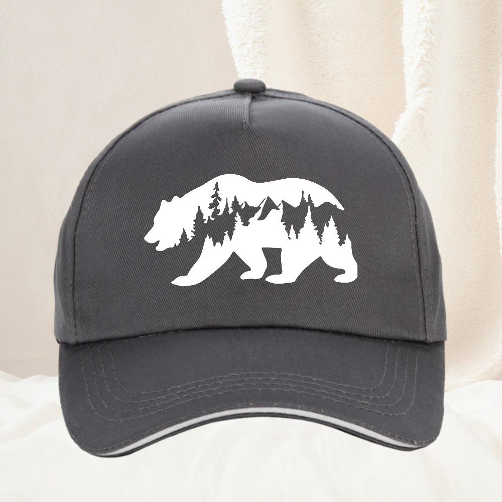 Creative Bear woods Outdoor Sport Trucker Hat Summer Hot Sale Unisex Fitted Print Baseball Caps Casual Sunhat