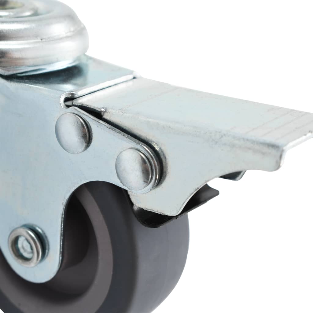 8 Pcs. Swivel Casters with Mounting Hole 50 Mm