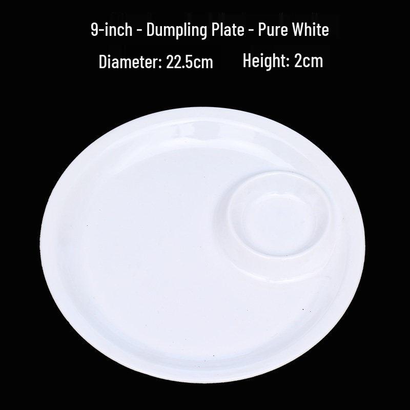 Melamine Multifunctional Plate Set: Dumpling, Roast Duck, Prawn, Vinegar Dish, Hotel, Banquet, and Water Dumpling Plate.