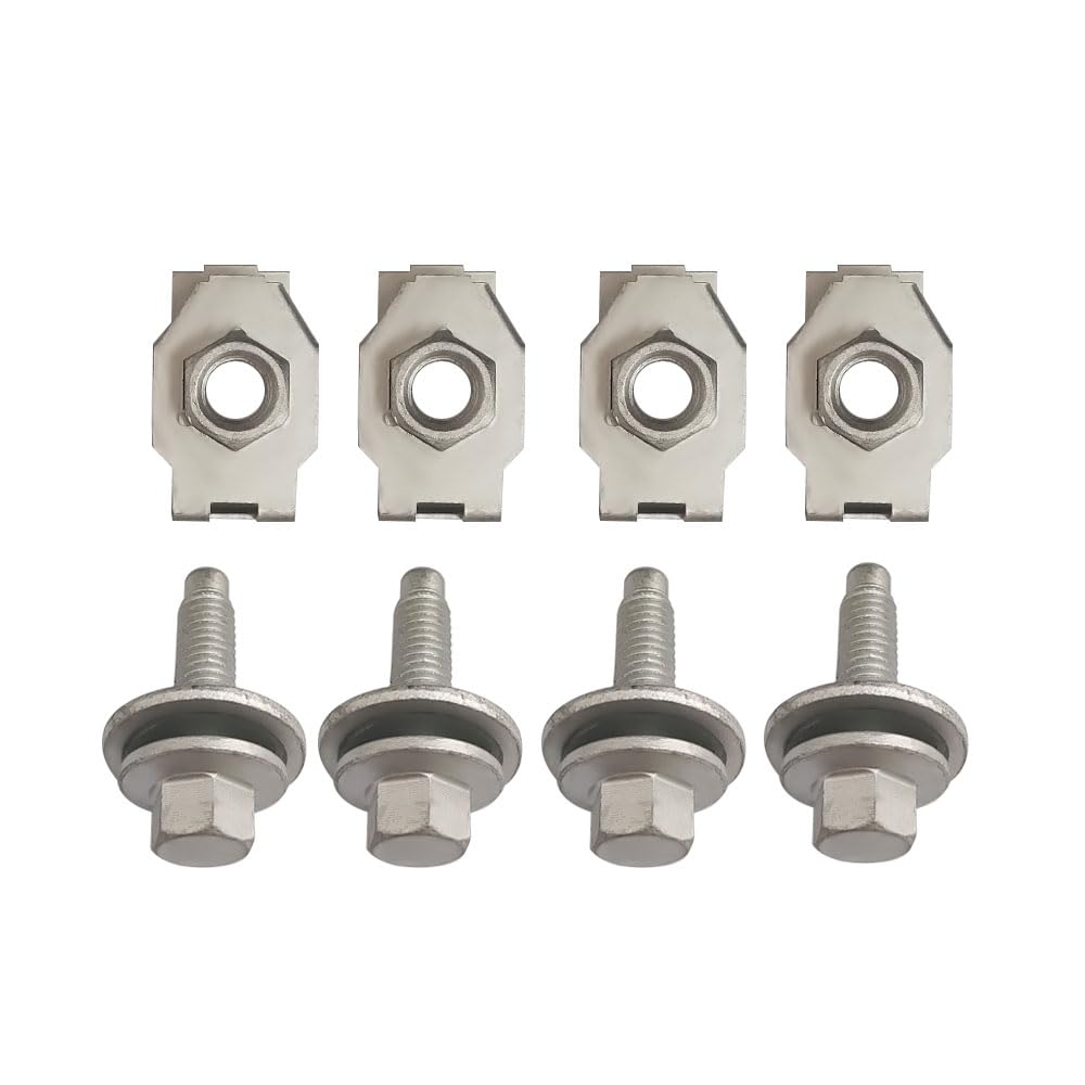 4034A Front Skid Plate Filter Nuts & Bolts Fits for Ford Expedition 2018-2024, for Lincoln Navigator 2018-2024, for Ford F-150 2015-2020, Set of 4