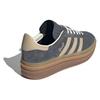 adidas Gazelle Bold Grey Magic Beige Gum Women Sneakers Grey-Six Cream-White IE0428