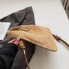 Large Capacity Suede Triangular Hand Bag Shoulder Bag Solid Color Tote Bag  Holiday