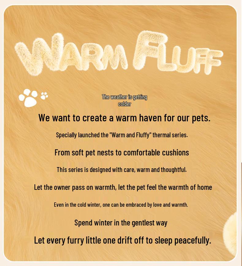 Doghouse Thickened Removable & Washable Large Dog Mat - Winter Warm Nest