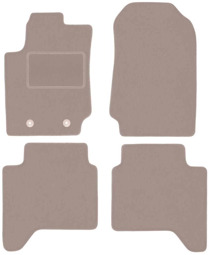 Beige Velour Floor Mats For: Ford Ranger Raptor Pickup (2019-)