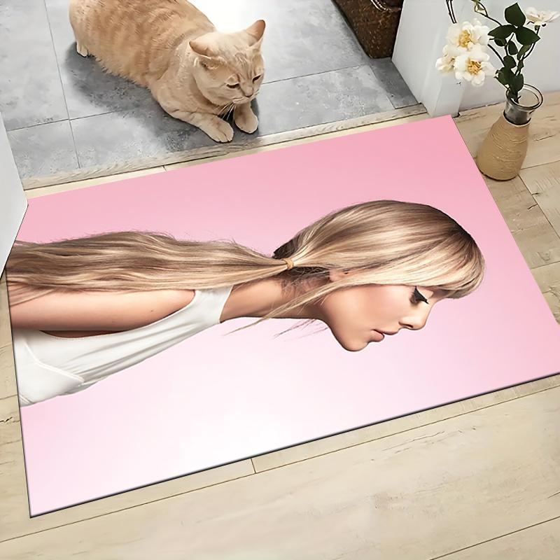 Blonde Beauty Profile Carpet Rug Soft Washable Antislip Home Living Room Sofa Mats Personalized Christmas Rug