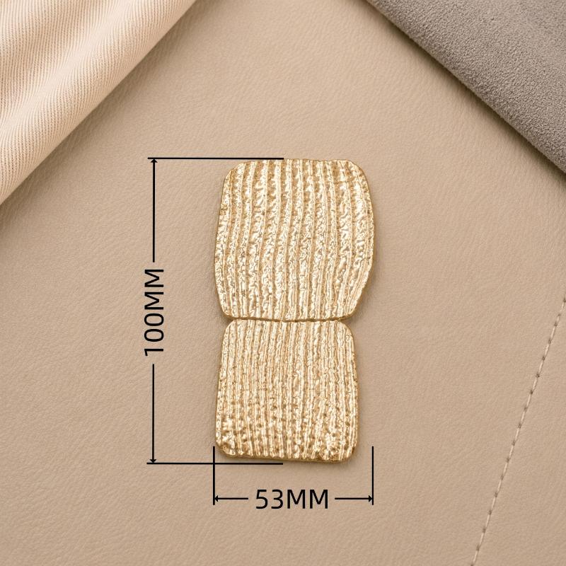 Assorted Gold Metal Irregular Shaped Buckles Textured Surface For DIY Sewing Scarf Belt Clothing Decor Craft Projects