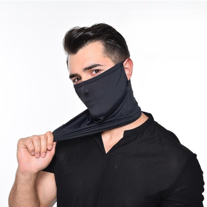 2026 Summer Breathable Summer Cycling Headwear Ice Silk Anti UV Face Cover Outdoor Sport Running Scarf Dustproof Men Women Mask