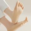 5 Pairs Women's Toe Separated Invisible Socks Breathable Cotton Silicone Grip Antislip Low Cut No Show Design Hosiery