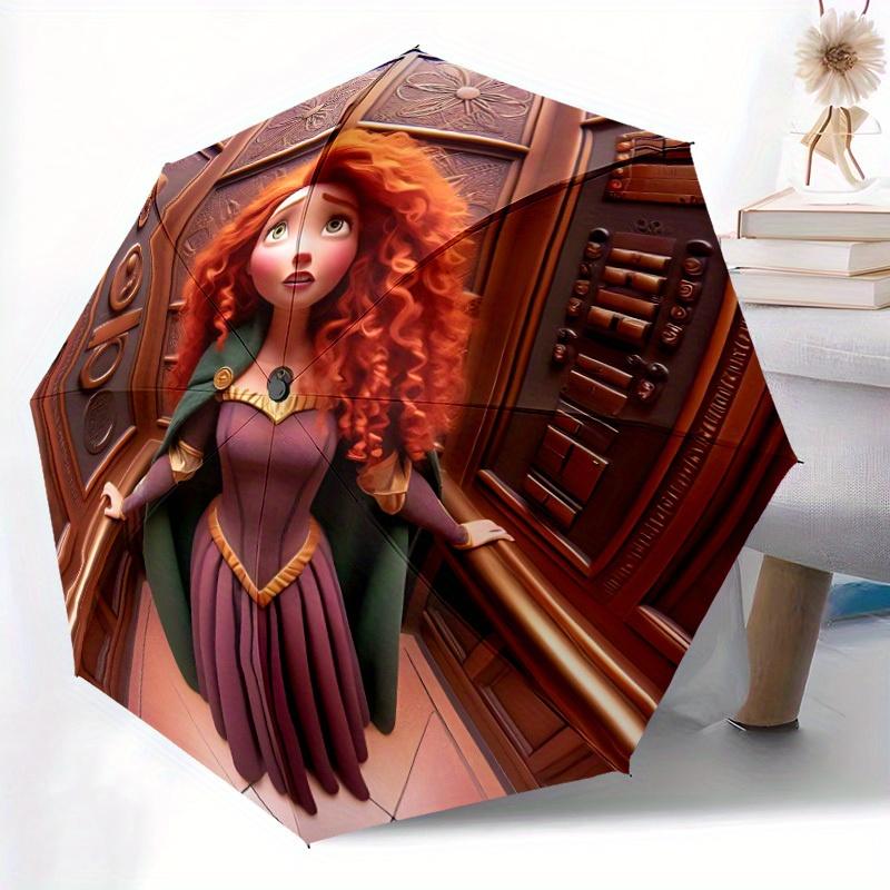 1pc Disney Princess Automatic Open/close, All-Season Portable Folding Umbrella, Perfect Gift for Friends  Yy250807040