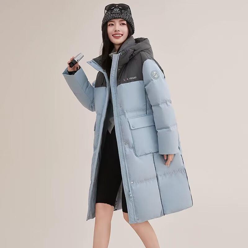 Yaya Women's Thickened Hooded Mid-Length Down Jacket
