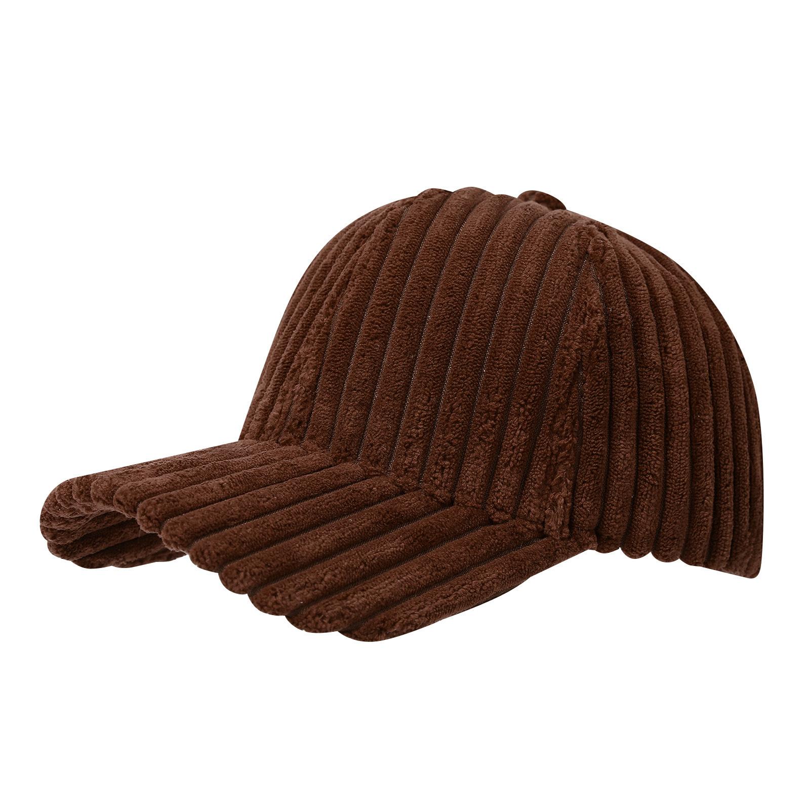 /Зима, Цвет, Толстая вельветовая бейсболка One Size