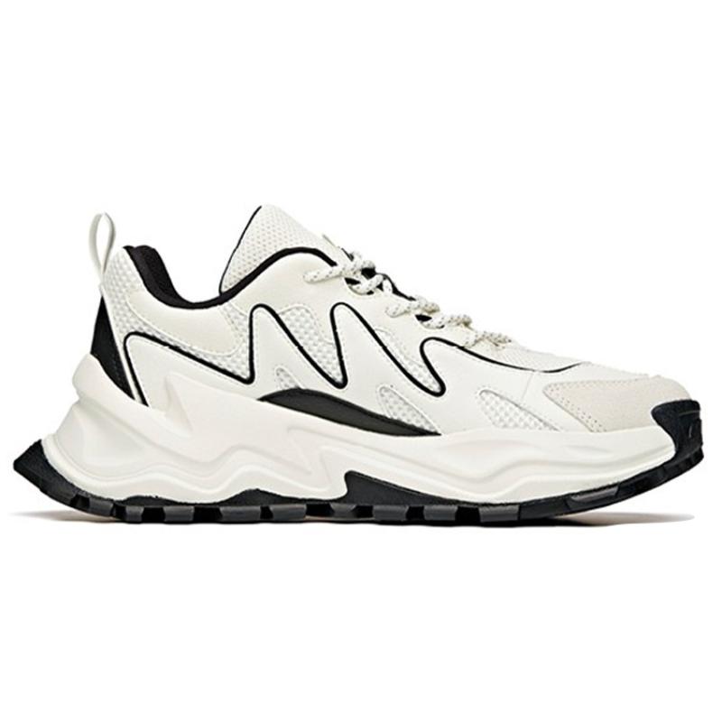 Anta Textile, Synthetic Leather Low top Cushioning Slip Resistant Abrasion Resistant Breathable Chunky Sneakers Men's Sneakers