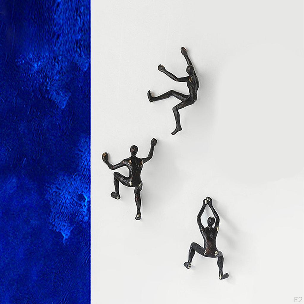 3D Retro Rock Climbing Men Climber Industrial Style Sculpture Wall Decoration Statue Figurine