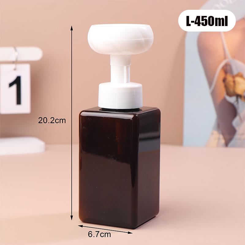 250/450ml Espuma Floral Jabón de Manos Linda Flor Burbuja Botella Dispensador de Jabón Líquido Botella con Bomba de Jabón de Manos Baño Pulsador Lavado de Manos