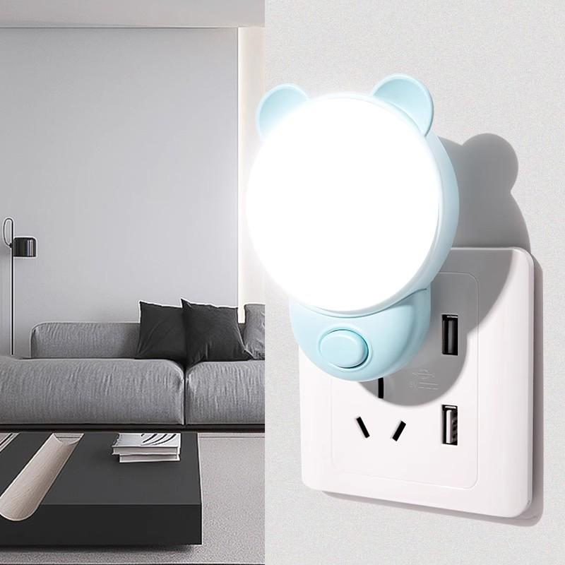 Children's Soft Night Light: Eye-Protection Plug-in Bedside Lamp for Sleep & Baby Feeding