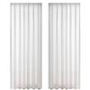 Semi Sheer White Curtains 40%-70% Light Filtering Vertical Striped Voile Drapes for Balcony Bedroom Living Room Window Privacy