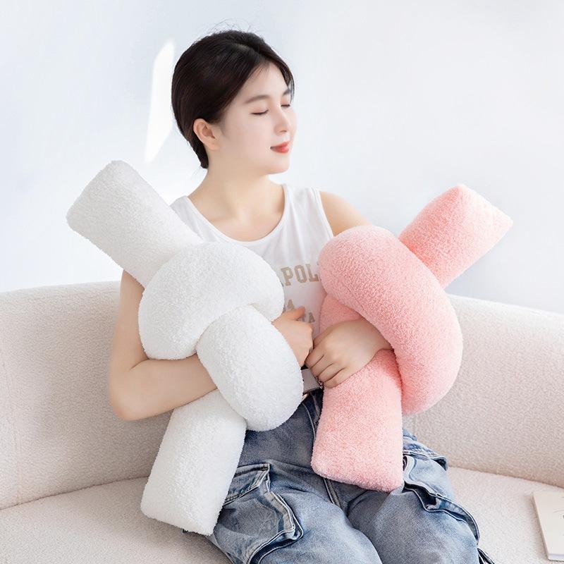 Nordic Style Chain Pillow Plush Toy Twist Knotted Doll Home Sofa Pillow Cushion Girl Doll