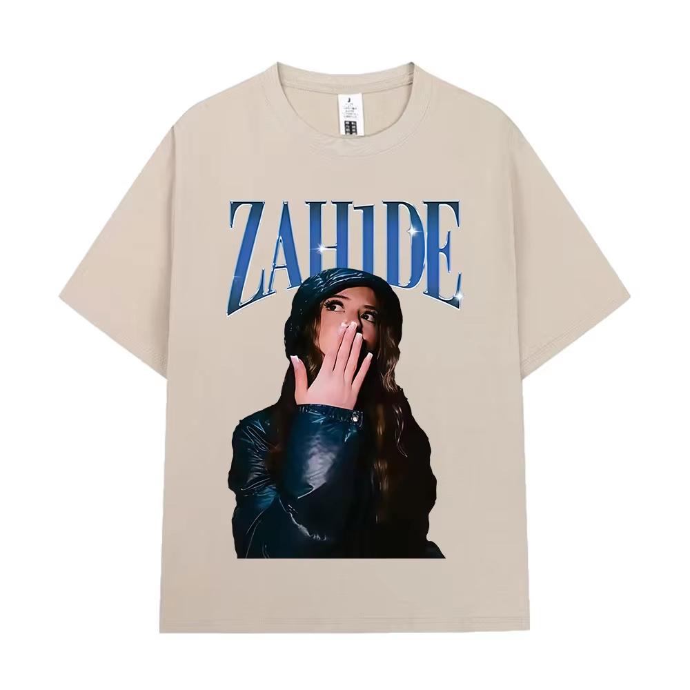 Zahide Merch Graphic Print Unisex Fashion High‑Quality Pure Cotton Loose Short‑Sleeve Harajuku‑Style Women And Men T-shirt