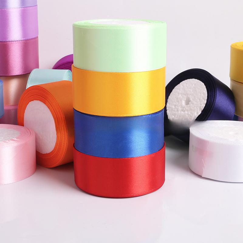 4 cm breites Satinband 25 Yards DIY Bastelbedarf für Rosenherstellung, Geschenkverpackung & Stuhllehnen-Dekoration