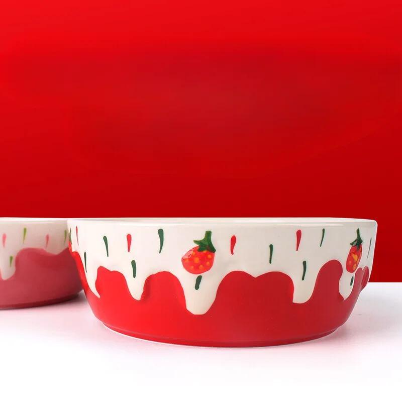 Hamster Ceramic Food Bowl Large Golden Bear Rabbit Totoro Hedgehog Guinea Pig Anti Rollover Splash Food Bowl Feed Box Supplies