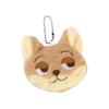 Cute Fox Rabbit Officer Plush Keychain Squeaky Bag Charm Pendant Soft Stuffed Animal Toy Gift