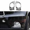 For Toyota Highlander 2015-2017 Chrome Exterior Front Fog Light Frame Trim 2pcs