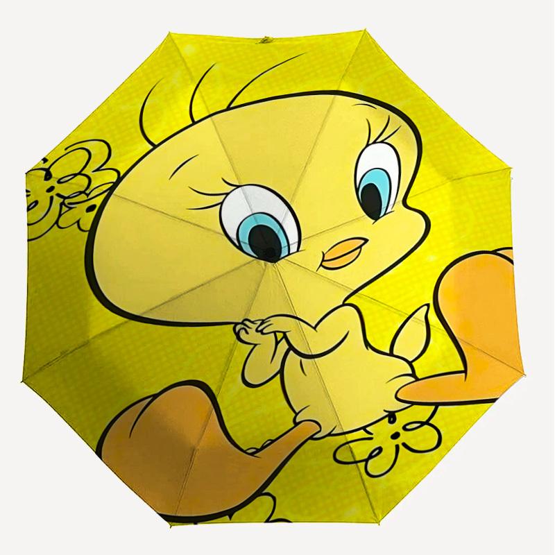 1PC Warner Cartoon Character Automatic Open/Close Umbrella with Windproof, 84-Rib Sturdy Canopy, Durable Ribs1301A