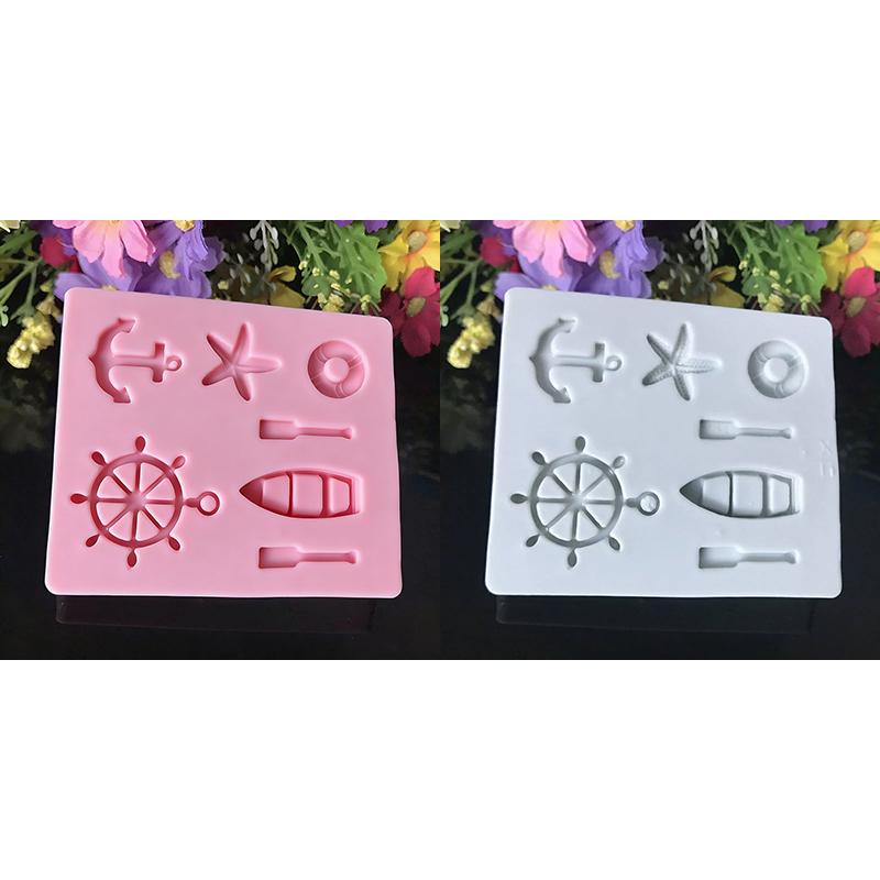 WTEMPO 2pcs Ocean Themed Silicone Molds Set DIY Epoxy Resin Molds Clay Gifts Wax Crafts Making Molds 2pcs разноцветный