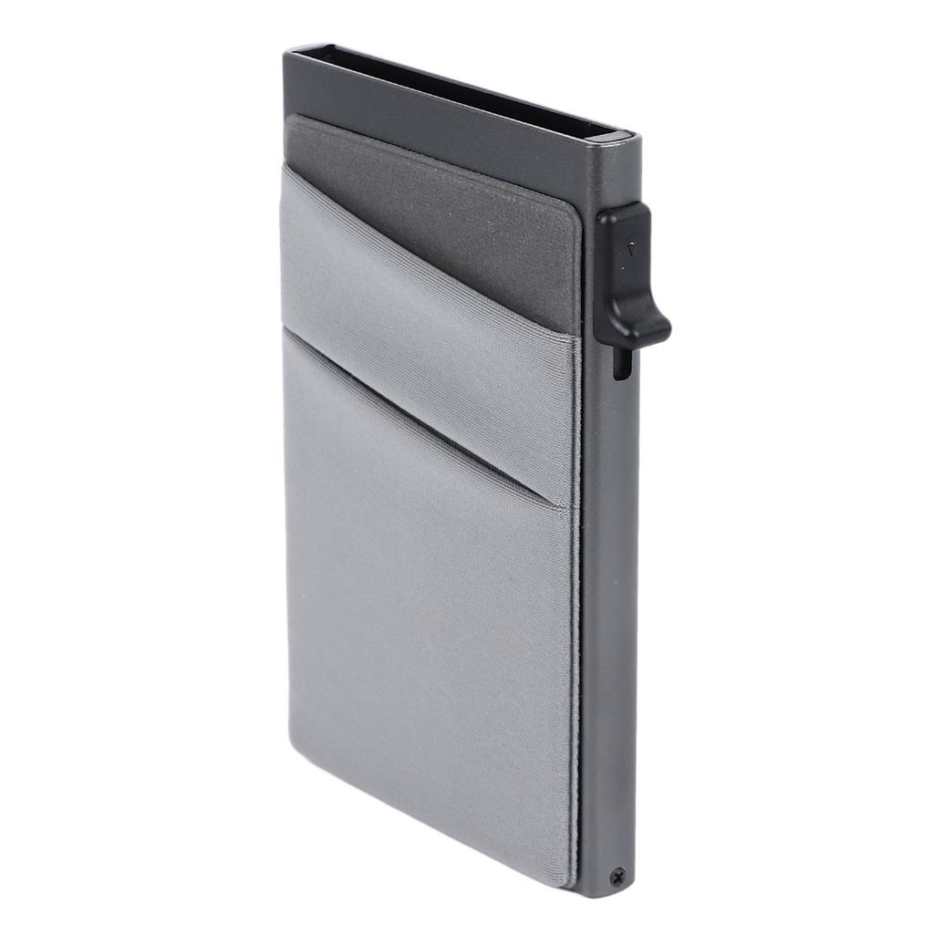 Men Slim Card Holder Wallet Secure Protection Card Holder Side Push Aluminum Alloy Slim Minimalist