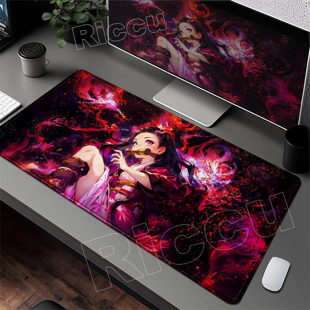 New Kawaii Girl Nezuko Kamado Mouse Pad Laptop Anime HD Print Gaming Keyboard Carpet Demon Slayer Mousepad PC Cute Game Desk Mat