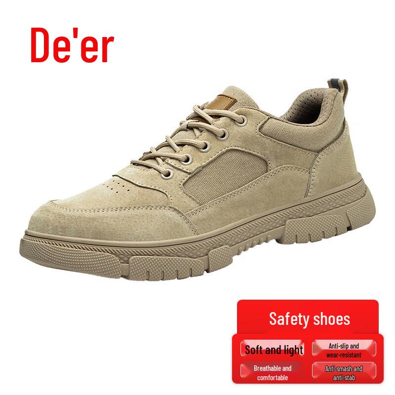 De er Lightweight Breathable Mesh Steel Toe Safety Shoes L