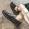 Leather Shoes Men's Spring One-pedal Lazy Doudou Shoes Breathable Foot Loafers Business Dress Casual Shoes 7982-J