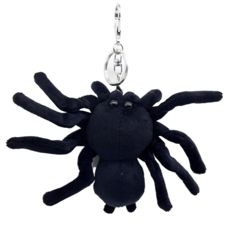 Toys Spider Brooch Black Realistic Spider Plush Toys Creative Spider Keychain