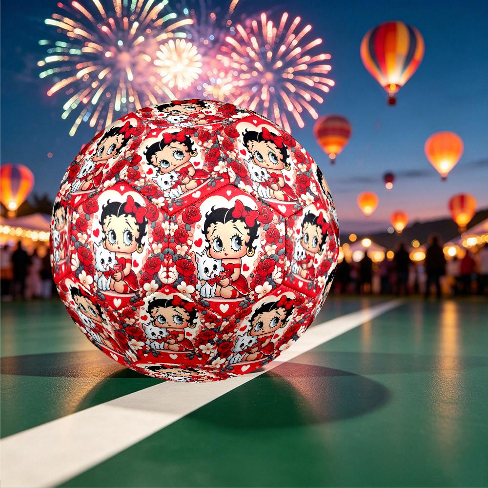 1pc Betty Boop Pattern Standard Size 5 Soccer Ball, Gentle on the Feet, Designed Specifically for Matches and Training Football
