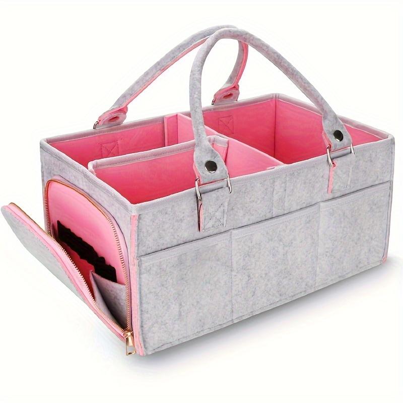 Baby Diaper Bag Large Capacity Infant Nursery Basket Portable Mommy Bag for Changing Table & Car Baby Shower Gift for Boy & Girl