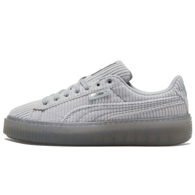 PUMA Basket Platform Strap `Grey` Women`s