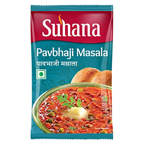 

Suhana Pav Bhaji Masala Spice Blend 200 g Pouches Pack Of 2 For Street Style Curry And Easy Comfort Food Recipes