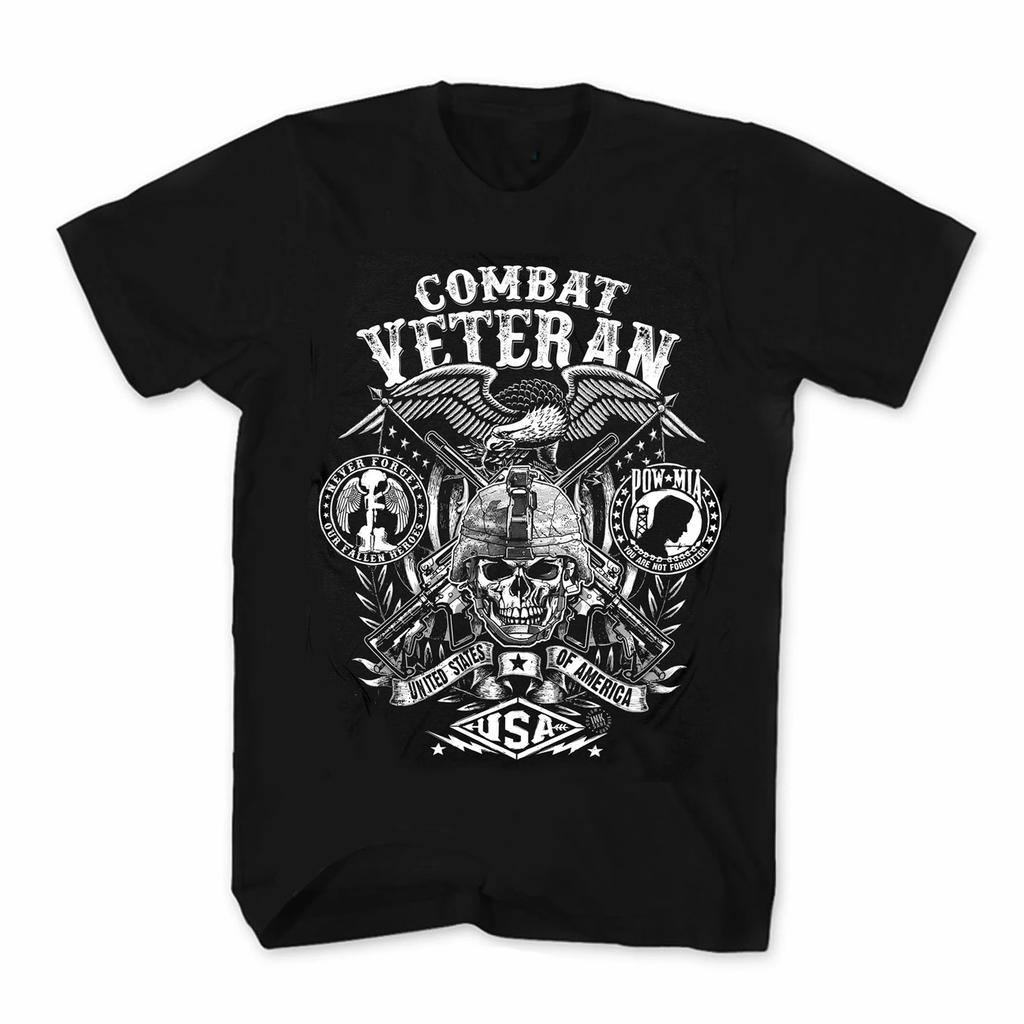 Never Forget American Army Combat Veteran TShirt Summer Cotton ONeck Short Sleeve Mens T Shirt New S3XL