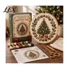 Holiday Theme Embroidery Projects Christmas Kit for Beginners, Pre-Printed Pattern Full Set Art And Craft Kits Adults of Tools, DIY Needlework Festive