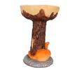 Cat Bird Bath Statue Durable Resin Bird Bath Bowl Exquisite Decorative Bird Feeding Statue for Courtyard Balcony