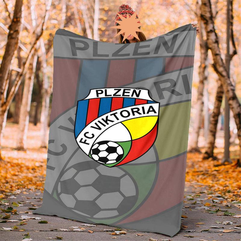 Fc Viktoria Flannel Blanket Soft Warm All-Season Throw, Design for Camping, Car Travel, Hiking Sofa, Bed, Office Perfect Gift for Parties
