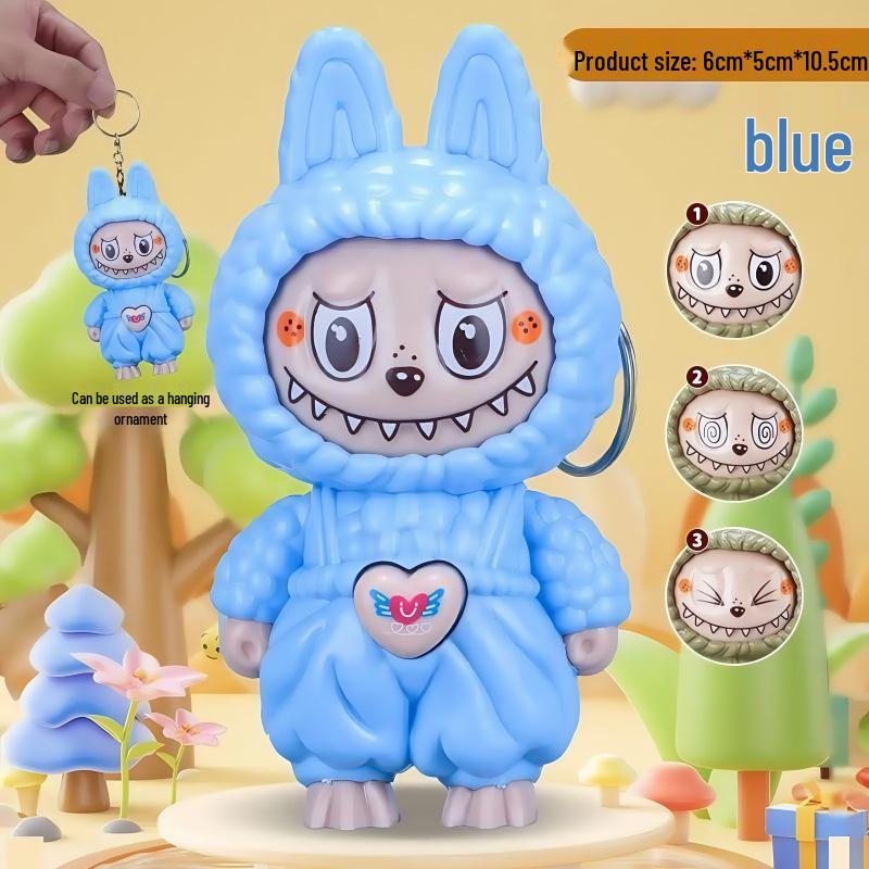 Labubu Face-Changing Doll: Creative Decompression Toy and Bag Charm for Kids