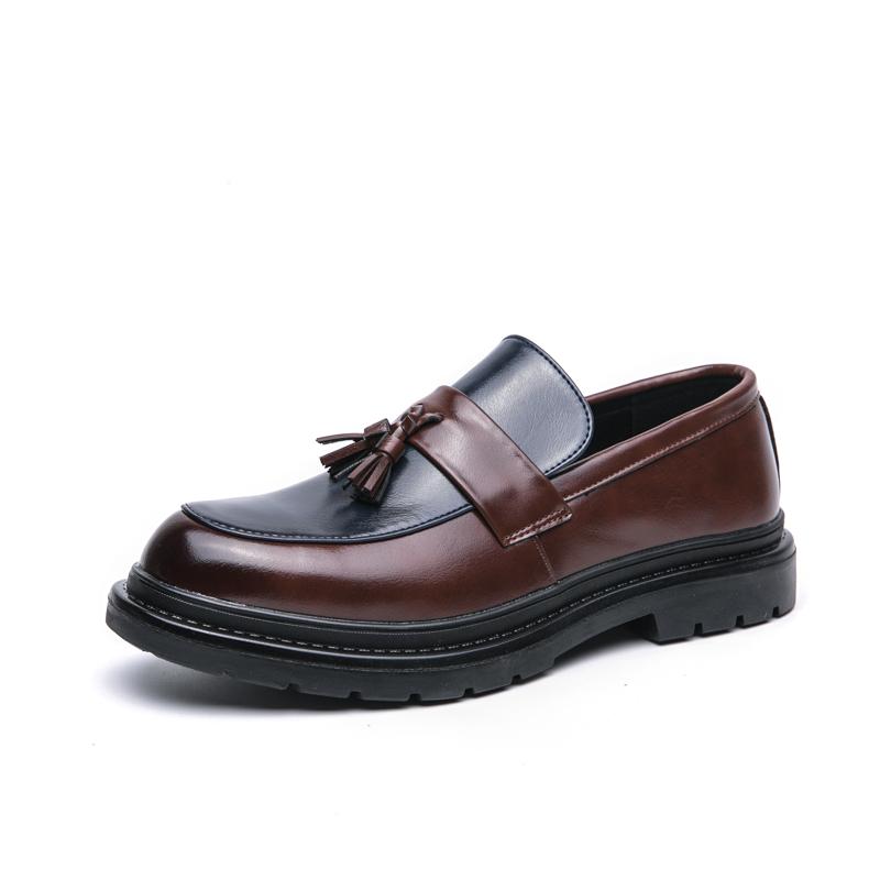 Men Casual Office Business Formal Oxford Dress Shoes Patchwork Gentleman Outdoor Leather Wedding Shoes Fashion Loafers Slip On