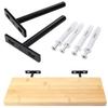 4/6/8pcs Heavy Duty Concealed Shelf Brackets Hidden Floating Shelf Supports Set for Wall Mounted Storage & Displa
