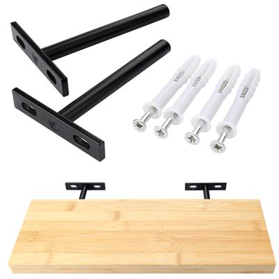 4/6/8pcs Heavy Duty Concealed Shelf Brackets Hidden Floating Shelf Supports Set for Wall Mounted Storage & Displa