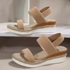 2026 New Fashi Women's Wedge Heeled Fashi Sandals, Summer Fish Mouth Loose Set Foot Platform Sandals