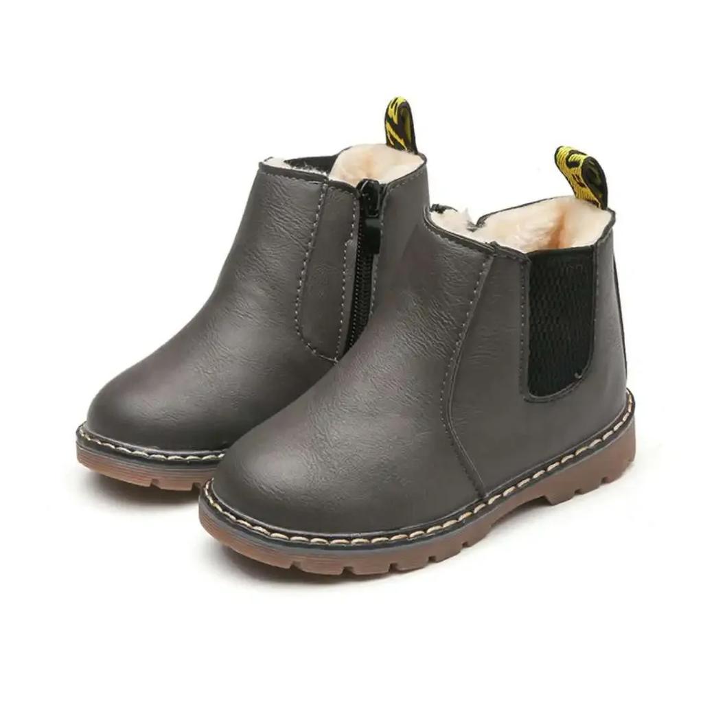 Children's Boots for Boys Girls Toddlers Little Kids Fashion Classic Ankle Boots Warm Rubber Chelsea Boots British Style